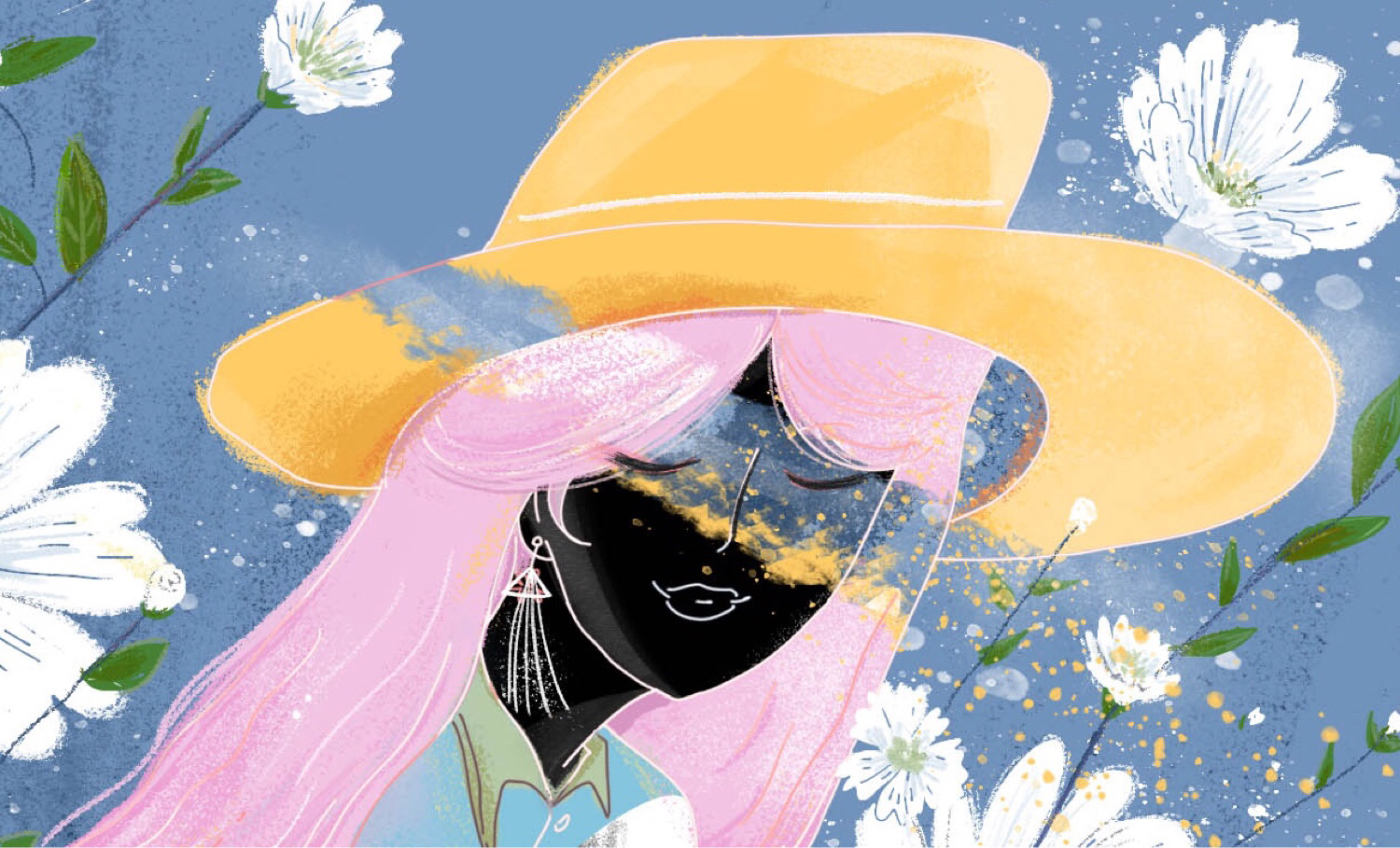 [哈欠同学]花和女孩创作系列连载中-连载封面